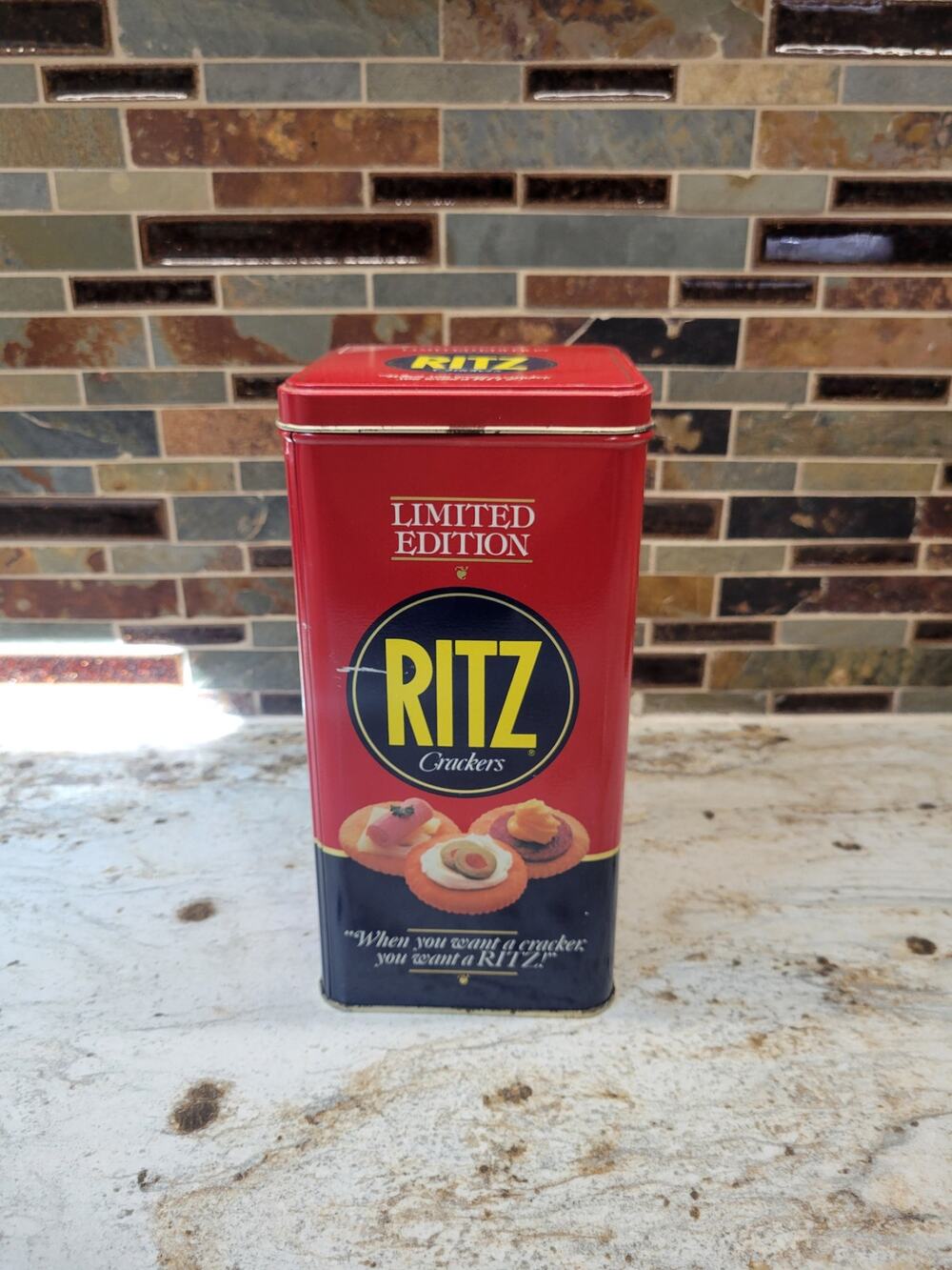 Vintage 1987 Nabisco Ritz Cracker Tin Limited Edition Food Advertising Decor